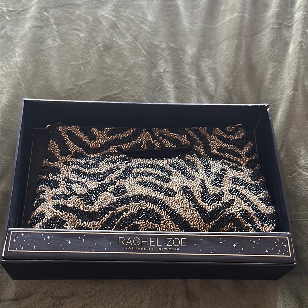 Rachel Zoe Black and Gold Clutch